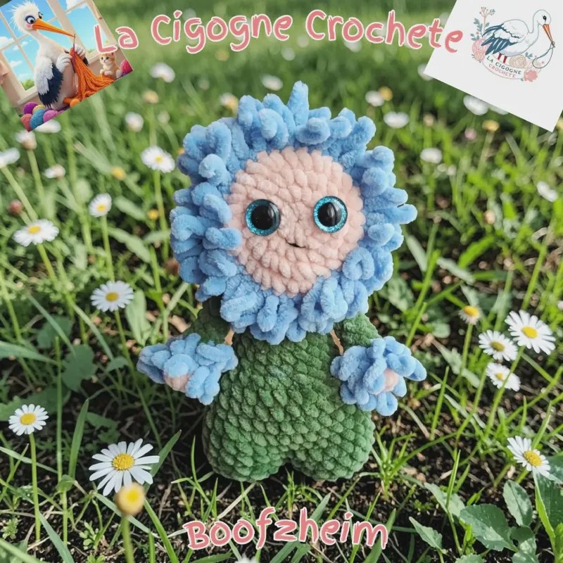 fleur lestee crochet figurine florale artisanale modele 5