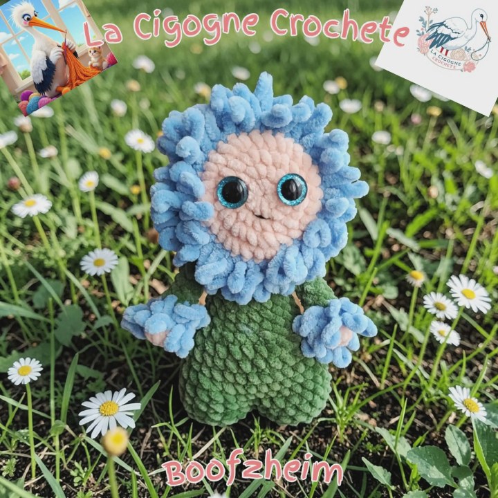 fleur lestee crochet figurine florale artisanale modele 5