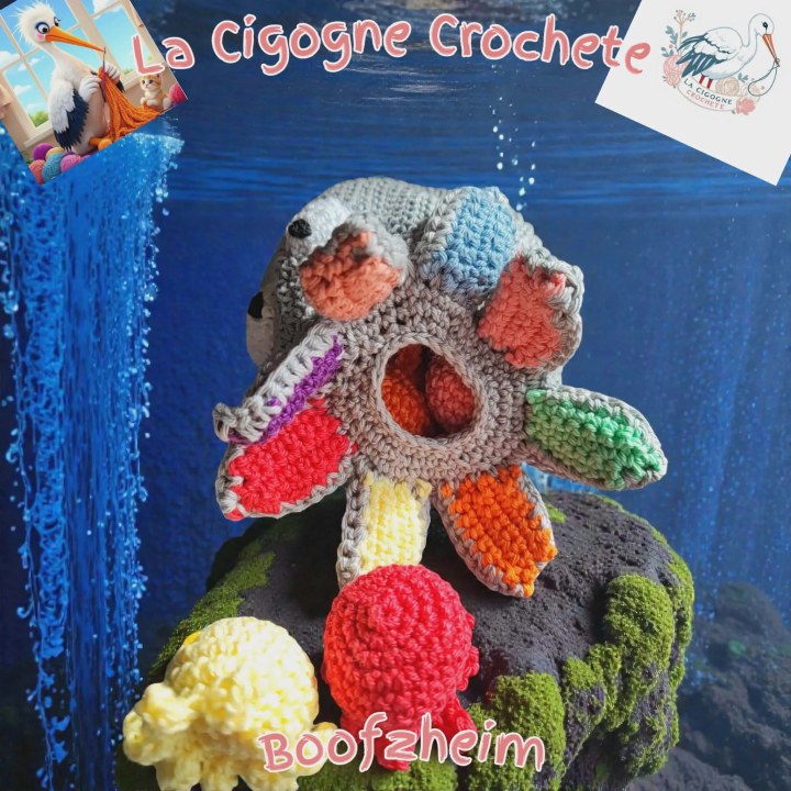 Pieuvre et ses 8 bébés crochet fait main