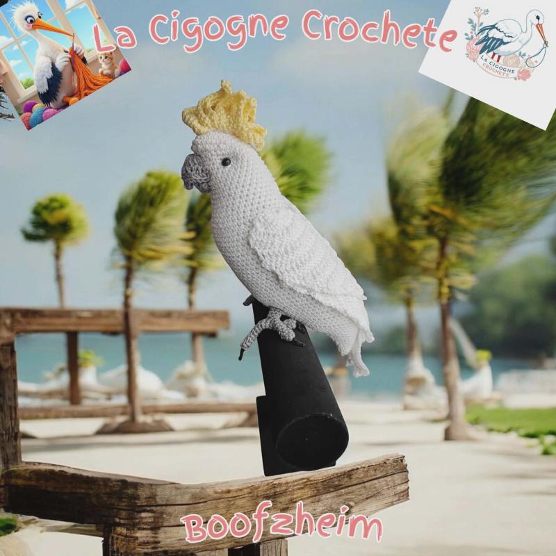 Cacatoes crochet fait main peluche artisanale