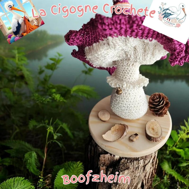 champignon magique crochet modèle 1 décoration féerique