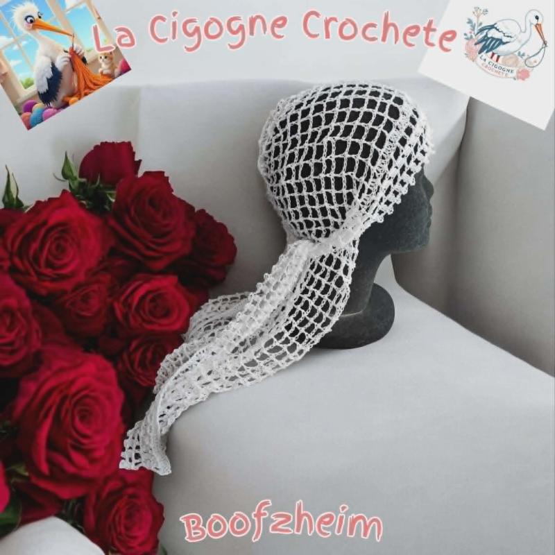 bandana bohème crochet modèle 1 style vintage