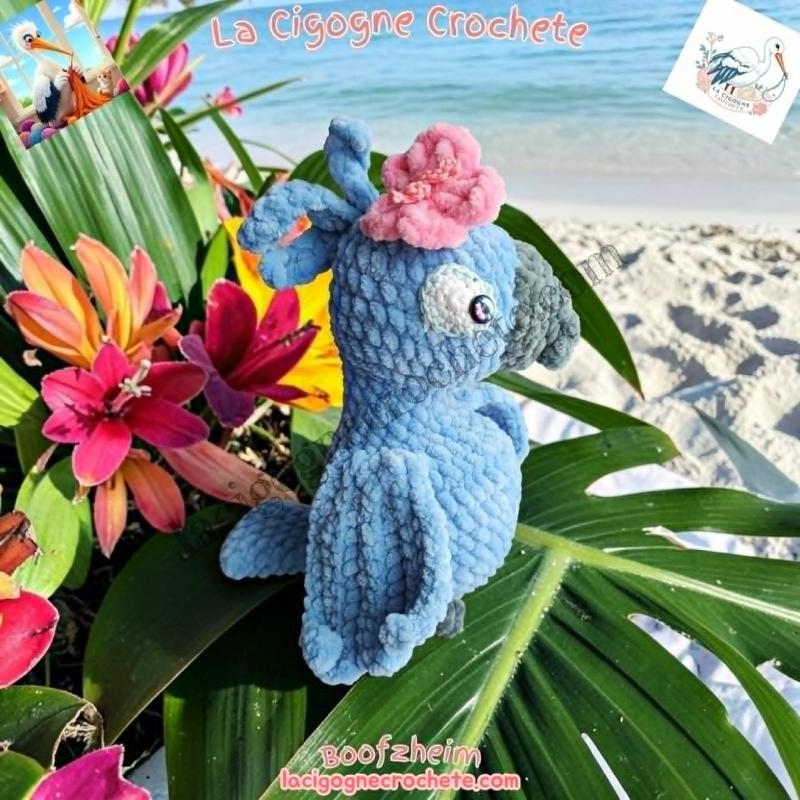 perroquet au crochet figurine oiseau exotique artisanale