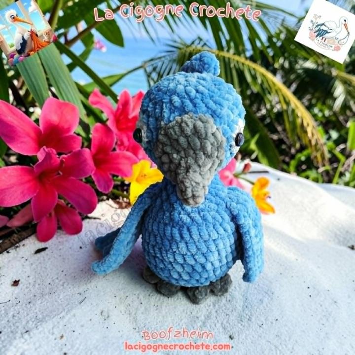 perroquet au crochet figurine oiseau exotique artisanale