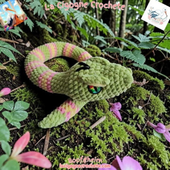 Serpent crochet fait main modèle 2