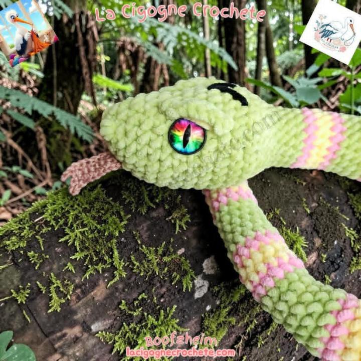 Serpent crochet fait main modèle 2
