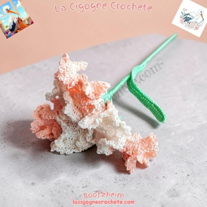 Fleur crochet fait main modèle 2