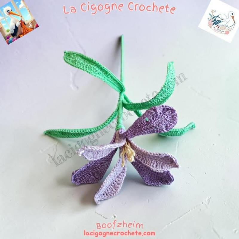 Fleur crochet fait main modèle 4