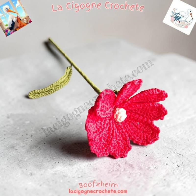 Fleur crochet fait main modèle 10