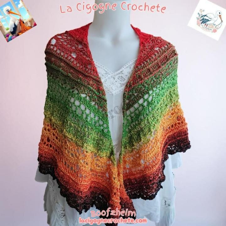 Chale crochet fait main modele 9