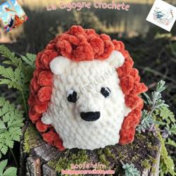 Herisson au Crochet | Peluche Animale Artisanale Fait Main Modele 4 | La Cigogne Crochete