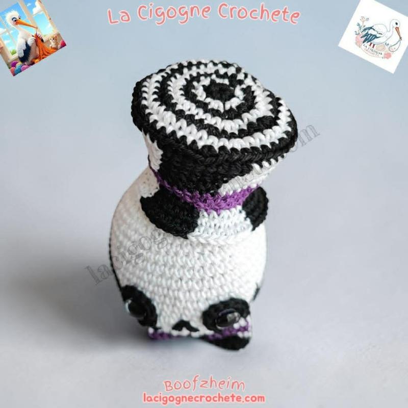 tête de mort au crochet modèle 1 figurine artisanale fait main La Cigogne Crochete