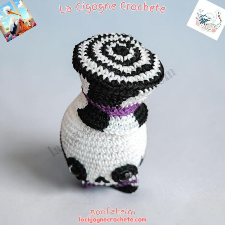tête de mort au crochet modèle 1 figurine artisanale fait main La Cigogne Crochete
