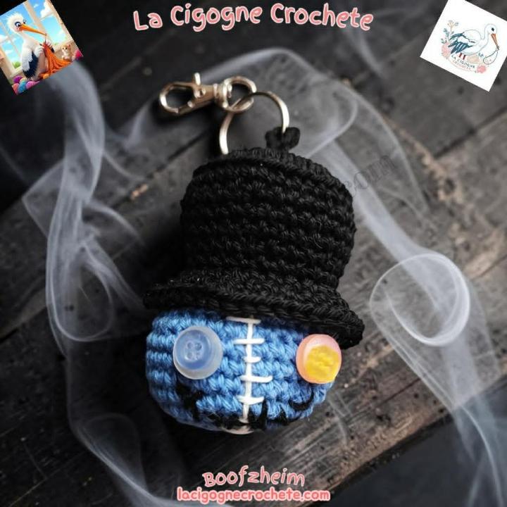 Porte clés zombie crochet fait main modèle 1