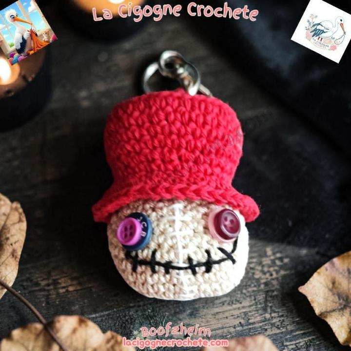 Porte clés zombie crochet fait main modèle 2