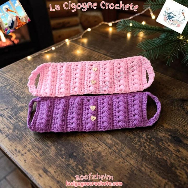 coffret cadeau corbeille cœur avec mugs tisanes et accessoires fait main La Cigogne Crochete