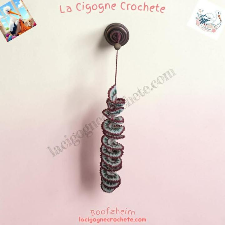 girouette décorative au crochet modèle 2 fait main La Cigogne Crochete