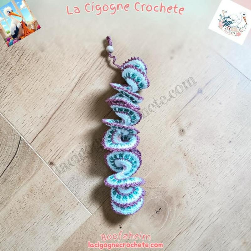 girouette décorative au crochet modèle 2 fait main La Cigogne Crochete