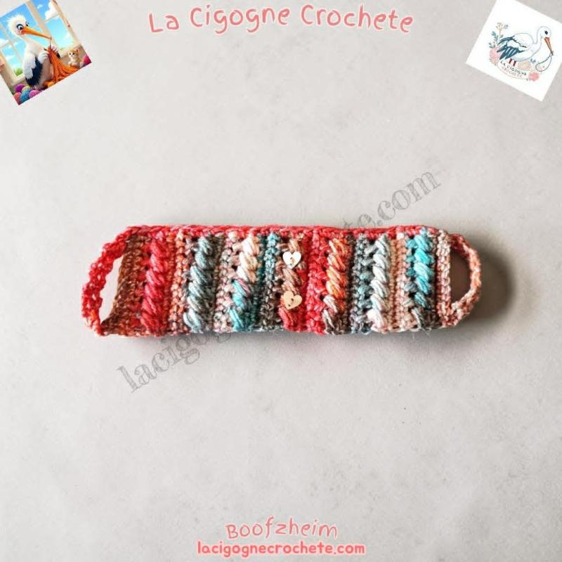 Pull pour mug au crochet modèle 1 sur tasse fait main La Cigogne Crochete