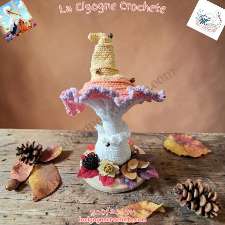 champignon magique crochet modèle 2 décoration féerique