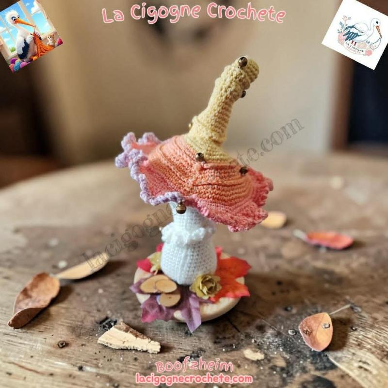 champignon magique crochet modèle 2 décoration féerique