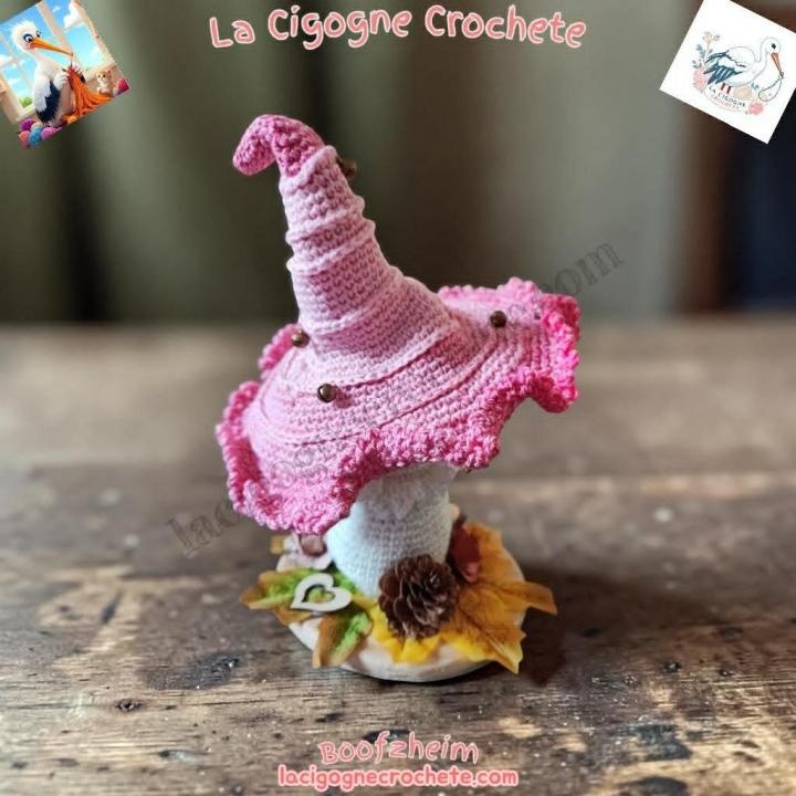 champignon magique crochet modèle 3 décoration féerique