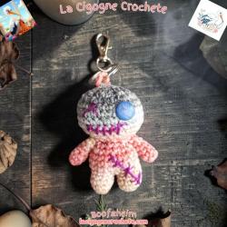 Porte cles Poupee Vaudou au Crochet Fait Main | Modele 3 | La Cigogne Crochete