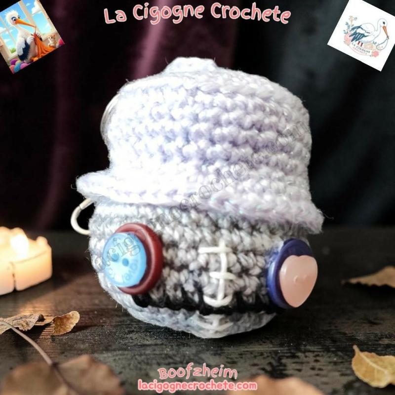 Porte clés zombie crochet fait main modèle 7