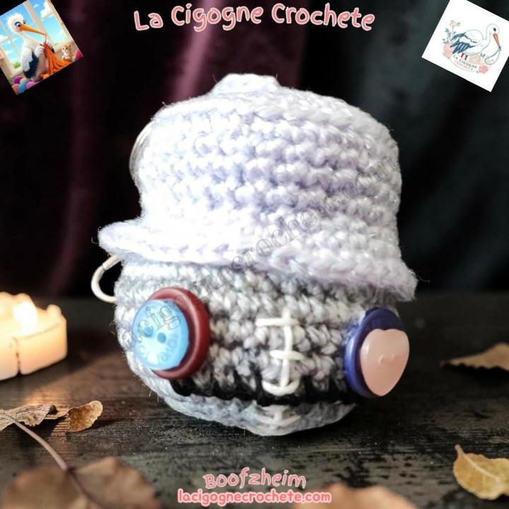 Porte clés zombie crochet fait main modèle 7