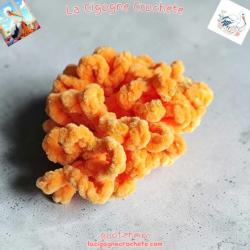 Chouchou au Crochet Modele 2 | Accessoire Cheveux en Laine Chenille Fait Main | La Cigogne Crochete