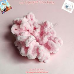 Chouchou au Crochet Modele 3 | Accessoire Cheveux en Laine Chenille Fait Main | La Cigogne Crochete