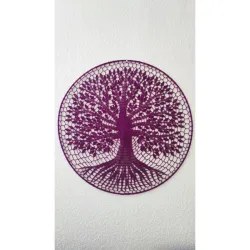 Arbre de vie crochet fait main decoration murale