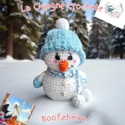 Bonhomme de neige au crochet fait main decoration Noel