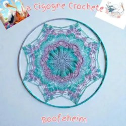 Mandala crochet fait main décoration artisanale