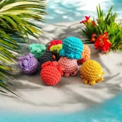 Mini poulpe crochet fait main peluche artisanale