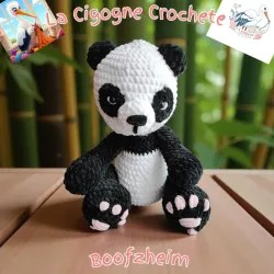 Panda crochet fait main peluche artisanale