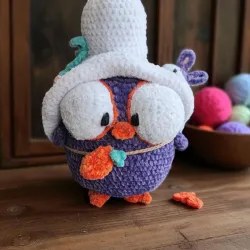 Poule ronde crochet fait main modèle 6