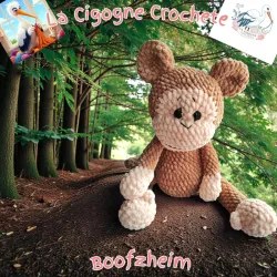 Singe crochet fait main peluche artisanale