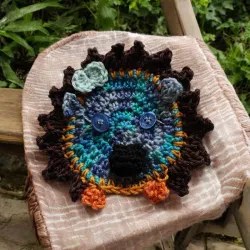 Applique hérisson crochet fait main modèle 3