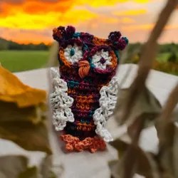 Applique hibou crochet fait main modèle 3