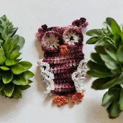 Applique hibou crochet fait main modèle 4