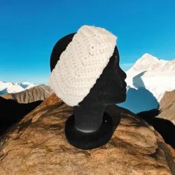 Bandeau cache oreille crochet fait main modele 2