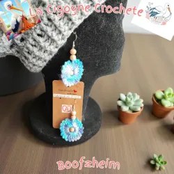 Boucle d’oreille crochet fait main modèle 4
