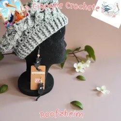 Boucle d’oreille crochet fait main modèle 8