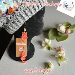 Boucle d’oreille crochet fait main modèle 12