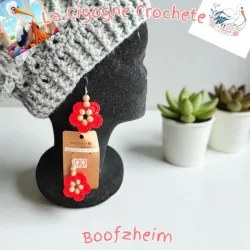 Boucle d’oreille crochet fait main modèle 14