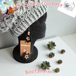 Boucle d’oreille crochet fait main modèle 15