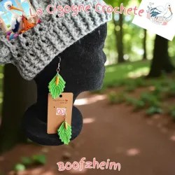 Boucle d’oreille crochet fait main modèle 25