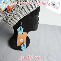 Boucle d’oreille crochet fait main modèle 32