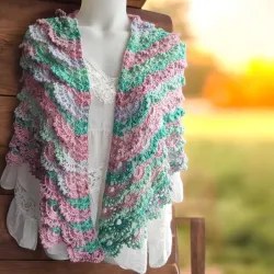 Chale crochet fait main modele 10